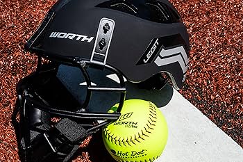 野球、ソフトボール用ヘルメットとマスクセット Amazon | Worth Legitソフトボールピッチャーのマスク、ブラックby